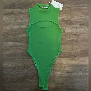 Kelly Green Cut Out Bodysuit